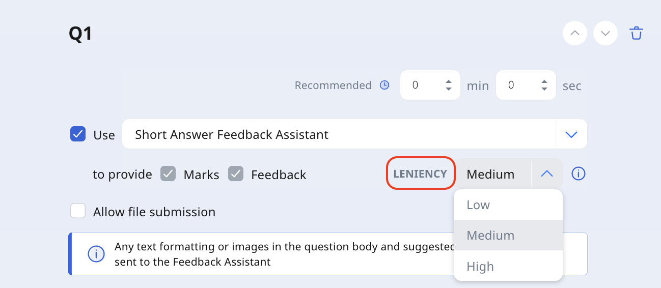 Add Short Answer Feedback Assistant