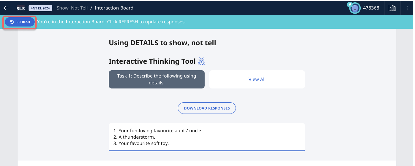 Monitor Students' Responses in an Assignment