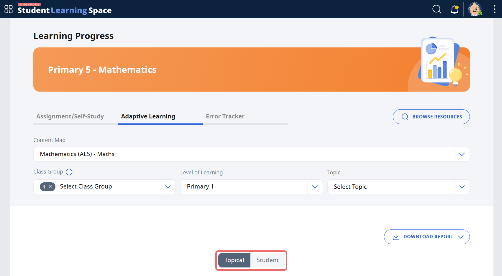 View ALS Learning Progress